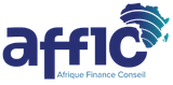 Logo d'AffiC, Afrique Finance Conseil, représentant une carte de l'Afrique en bleu et turquoise.