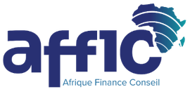 Le logo d'affic africa finance conseil comporte une carte de l'Afrique