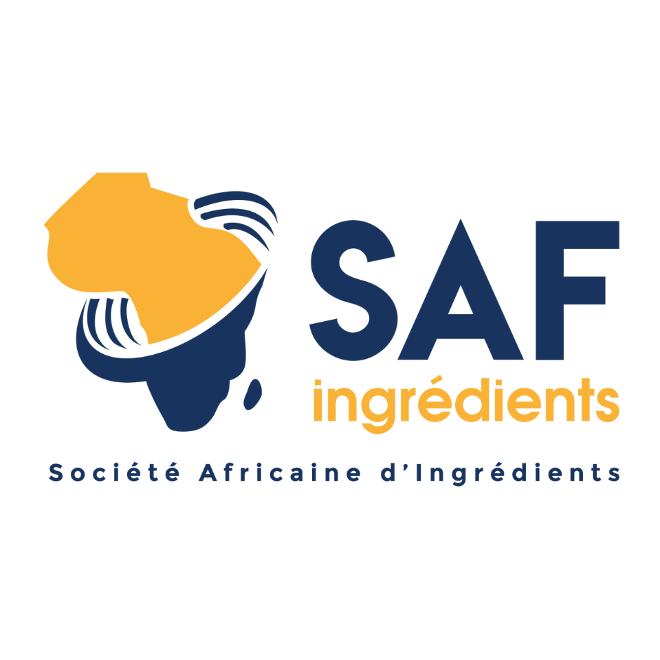 Le logo de saf ingredients montre une carte de l'afrique.