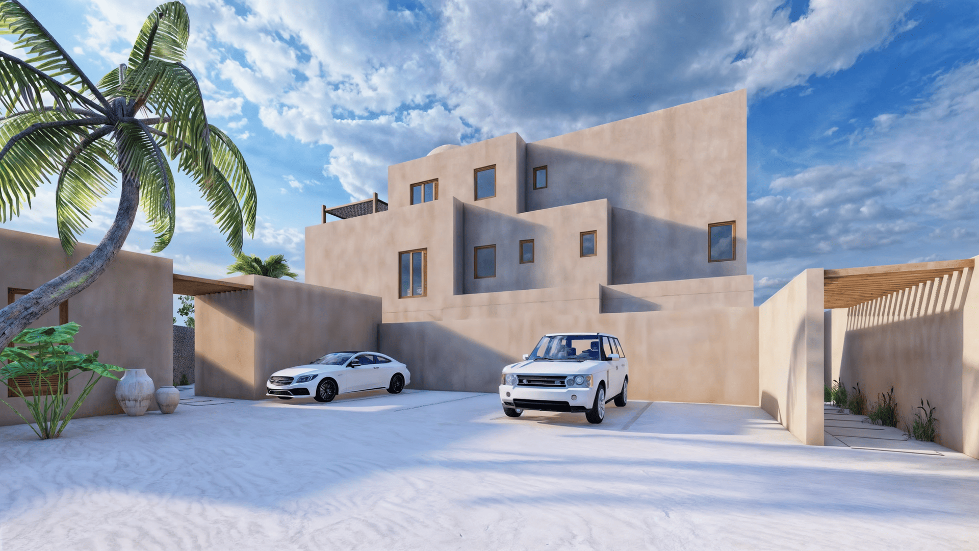 Convenient and spacious parking lot for Sunset Dream Apartments