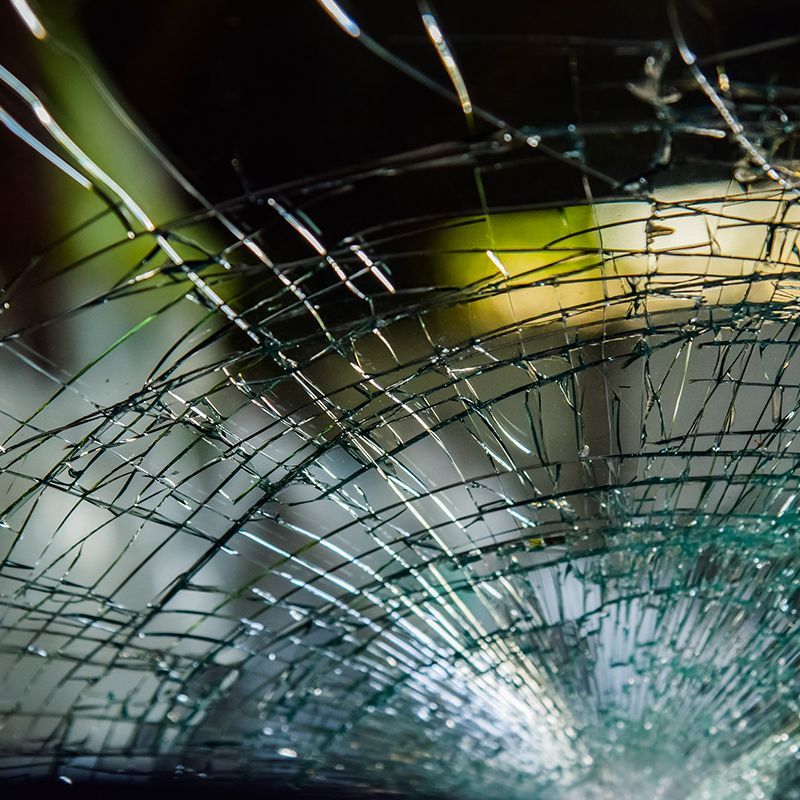 Damaged Car Window