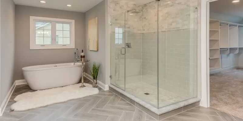 Residential Shower With Bathtub