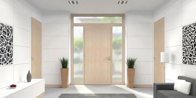 Residential Door With Transom Window