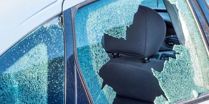 Damaged Car Window