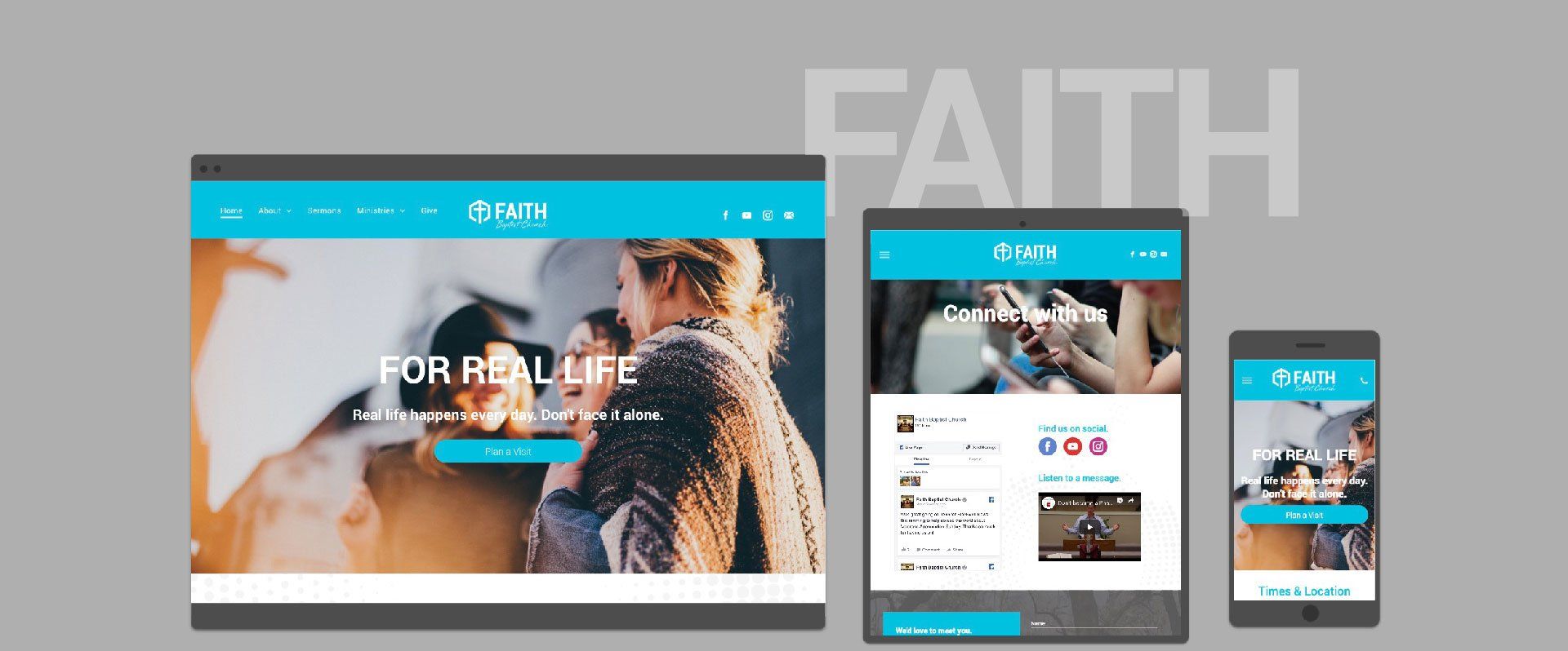 spirelight web faith church website template