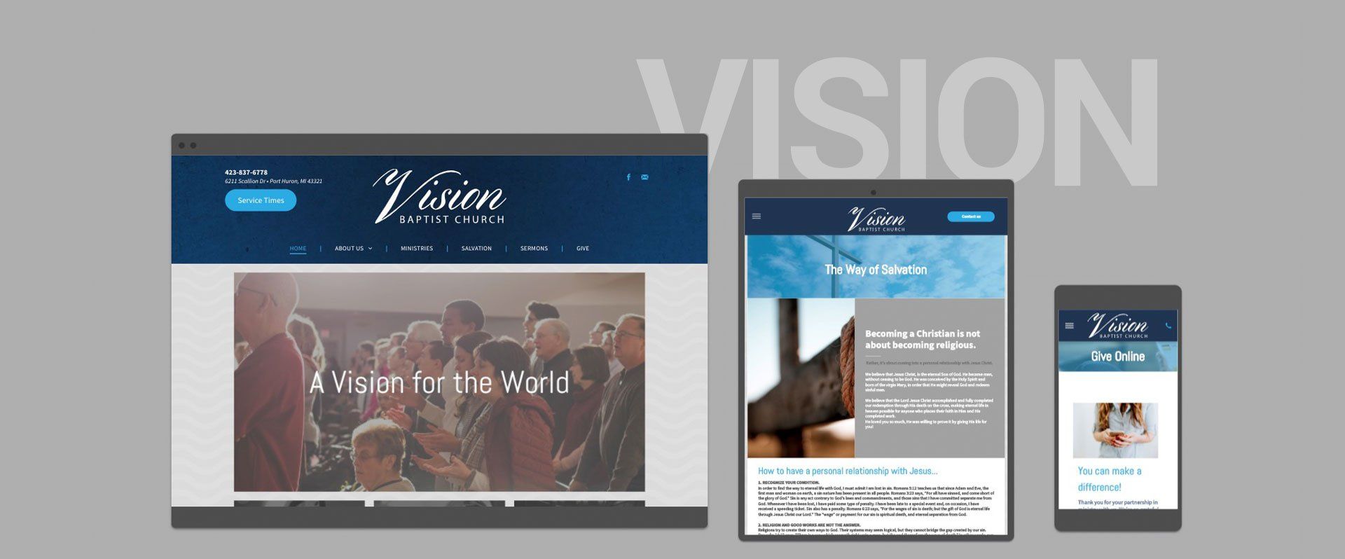 spirelight web vision church website template