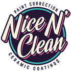 The logo for nice n clean paint correction and ceramic coatings