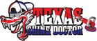 A logo for texas shine doctor with a skull on it