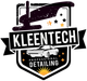 A logo for kleentech professional detailing with a car on it.