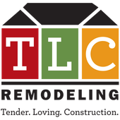 TLC Remodeling logo: a house shape with