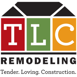 TLC Remodeling logo: a house shape with