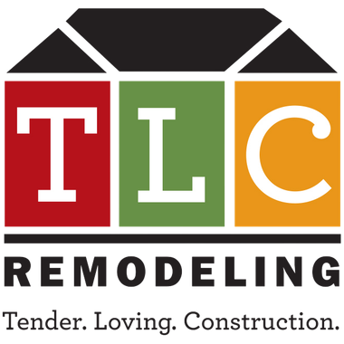 TLC Remodeling logo: a house shape with