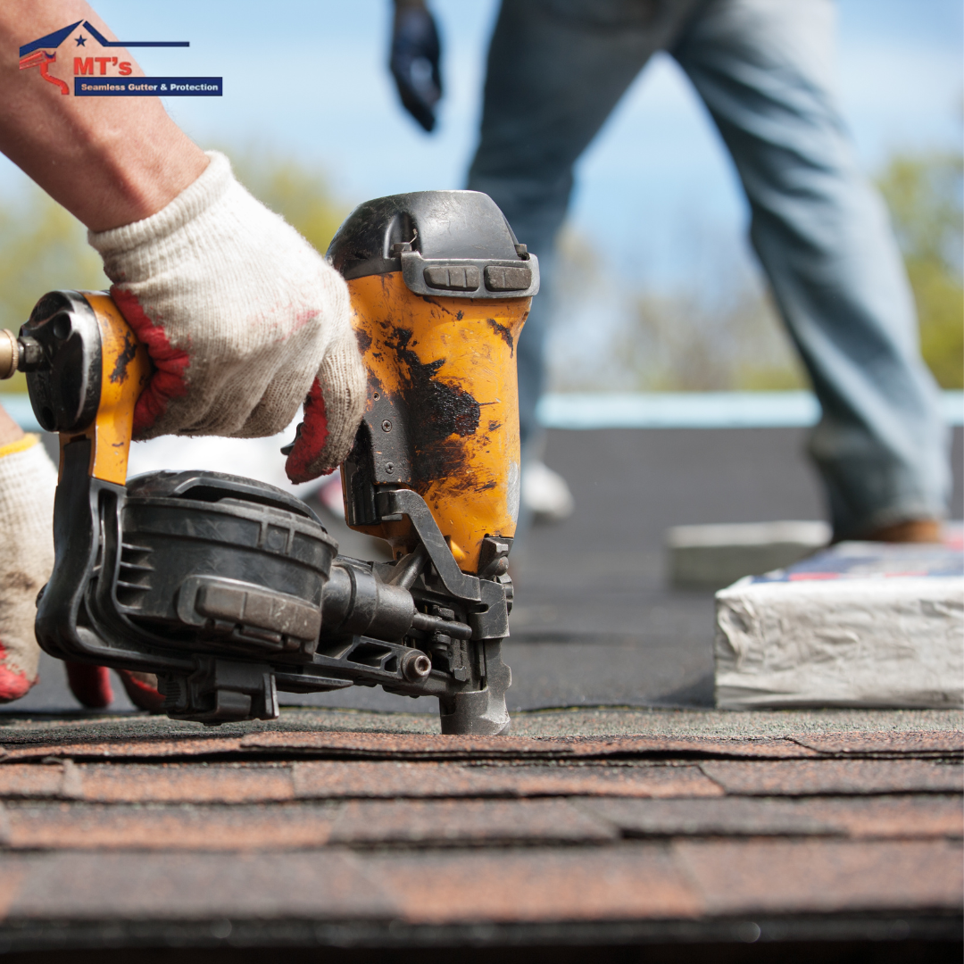 MT's Gutter and Roofing is installing a roof in little rock Arkansas