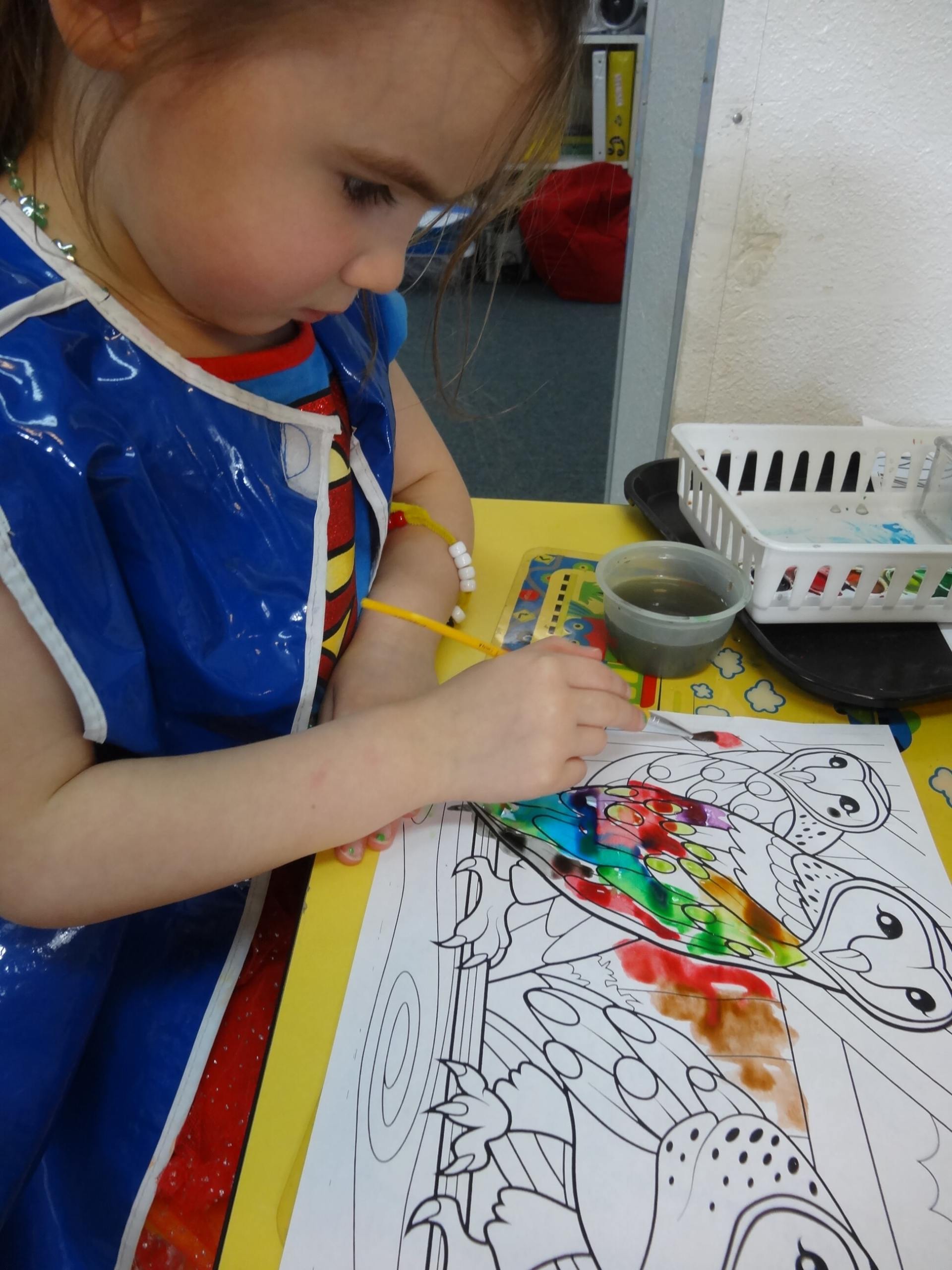 Child painting - Preschool and Kindergarten in North Bend, WA