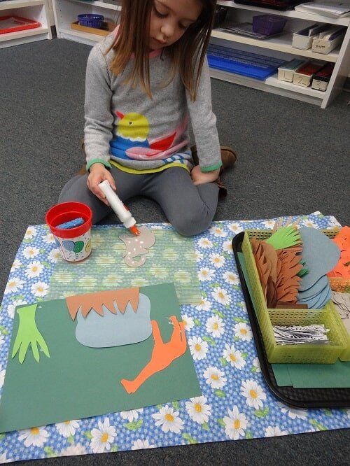 Little girl painting nature - Preschool and Kindergarten in Northbend, WA