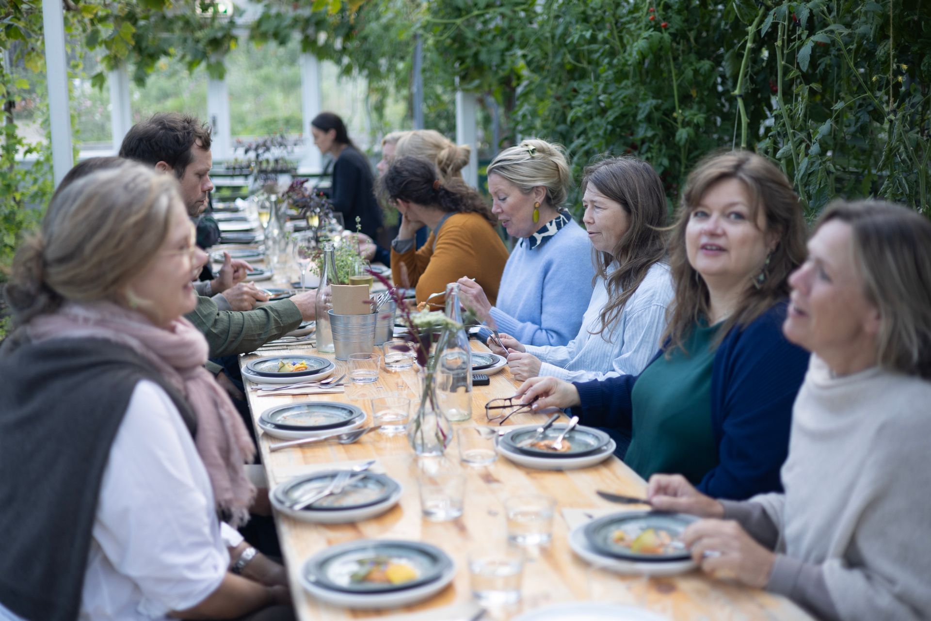 Dekket til fest på Gartneriet