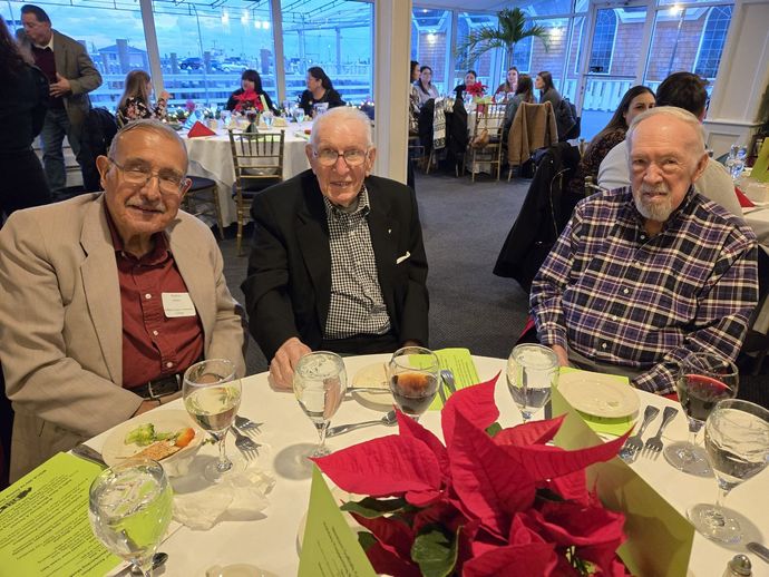 Ray Martinez, Al Schutte, Demy Knapp at WSCA Holiday Happening 2024