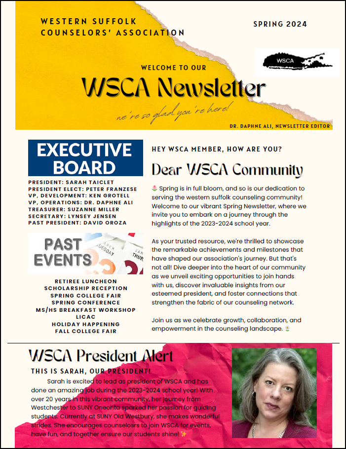 WSCA Spring 2024 Newsletter