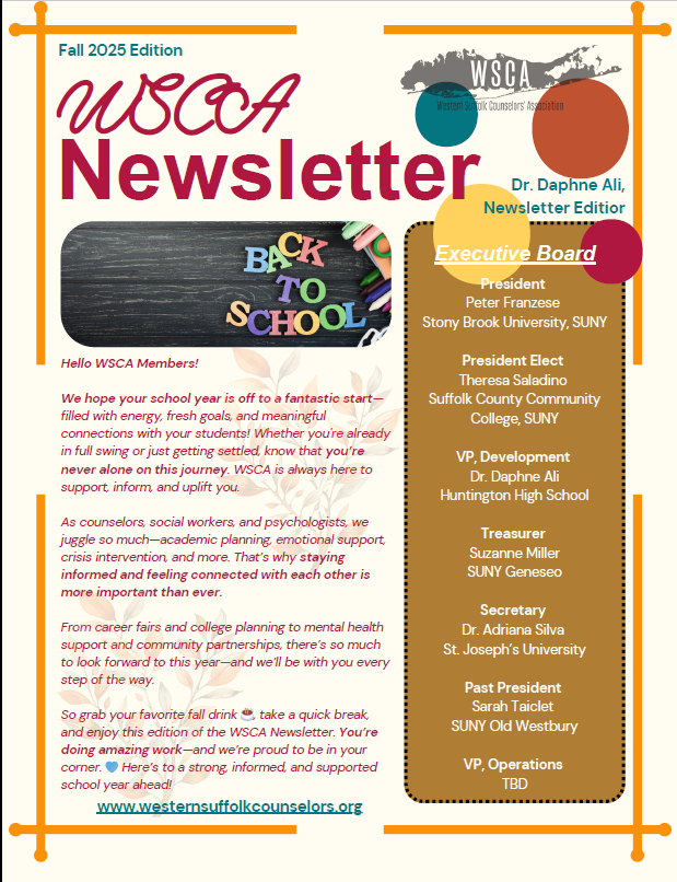 WSCA Fall 2025 Newsletter