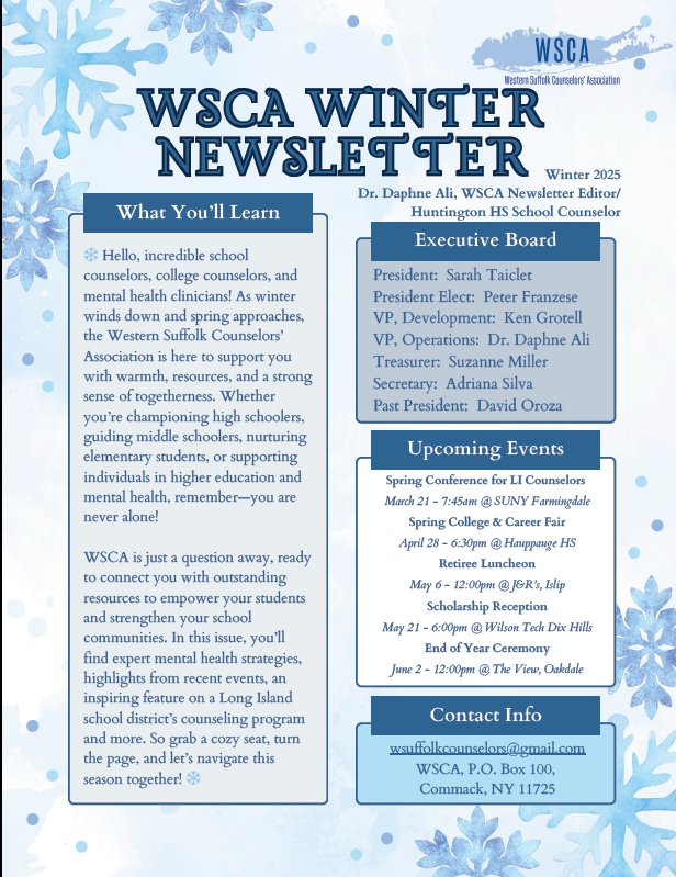 WSCA Winter 2025 Newsletter
