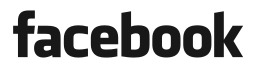 The Facebook logo in black text on a white background.