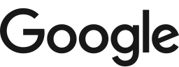 The Google logo in black text on a white background.