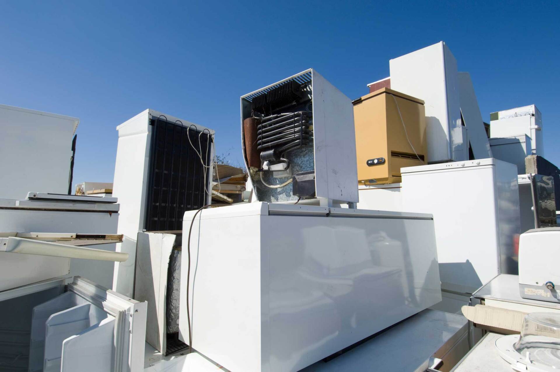 Piled Up Refrigerators — Pennsauken, NJ — River Road Recycling