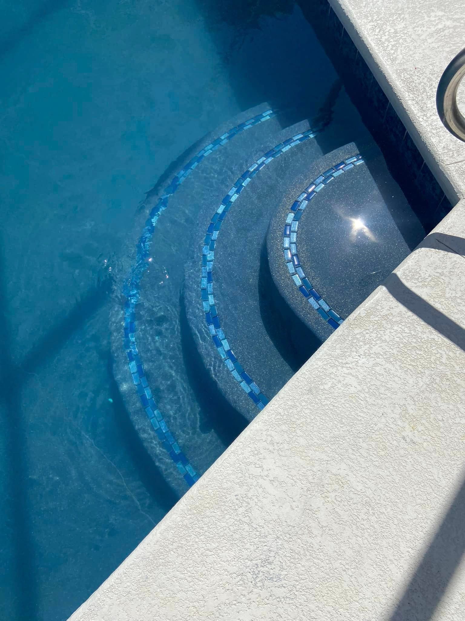 Swimming Pool Stairs — Crystal River, FL — Les Wade Interior Pool Services