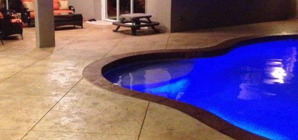 Pool at Night — Crystal River, FL — Les Wade Interior Pool Services