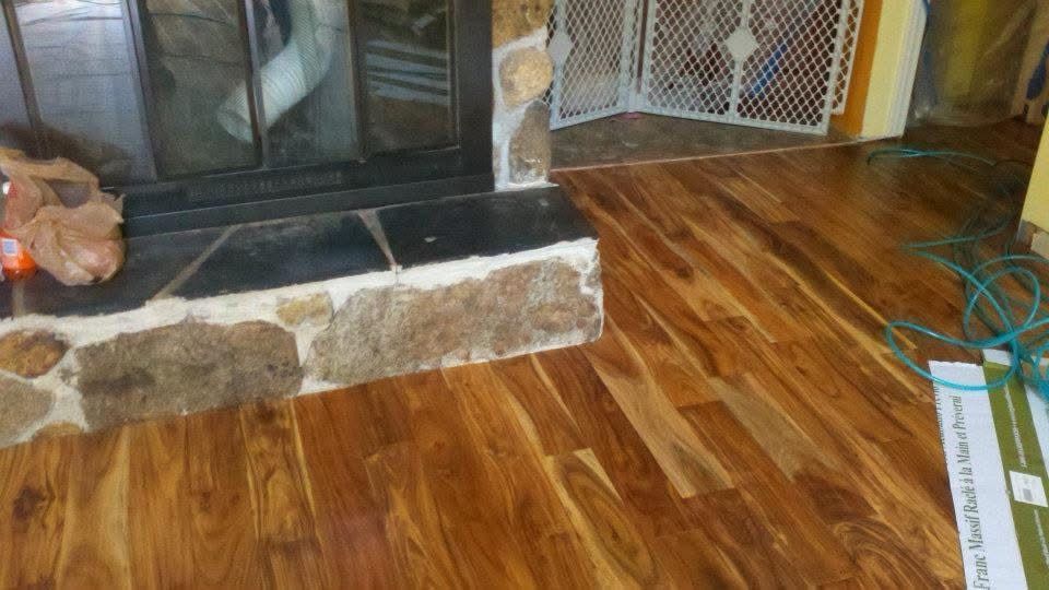 Deck construction in progress.