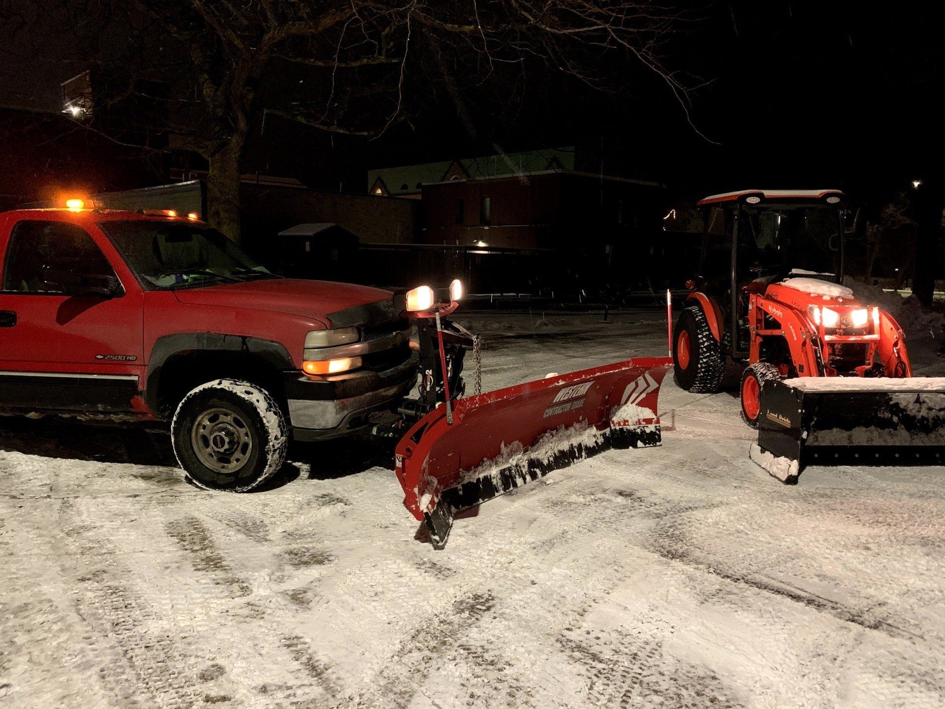 ice management, salting after snow plowing, snow removal contractor in northern michigan