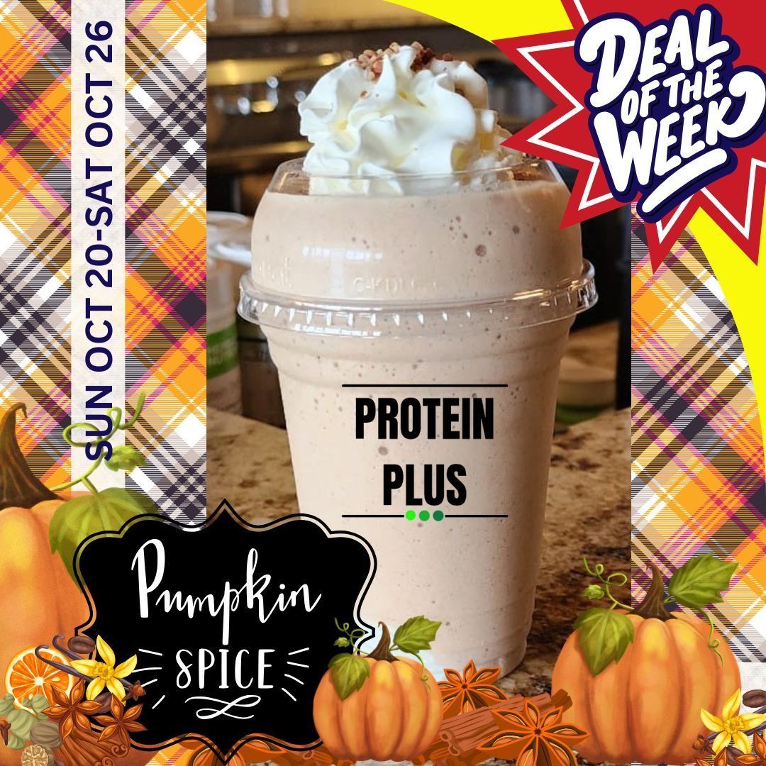 Pumpkin Spice Protein Plus shake with whipped cream, 