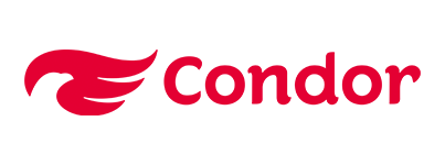Um logotipo de condor vermelho com um pássaro nele