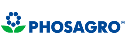 Um logotipo para a rosatom com um círculo azul e um triângulo branco