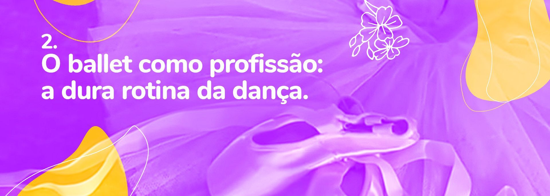 Um fundo roxo com um vestido roxo e um par de sapatilhas de balé.