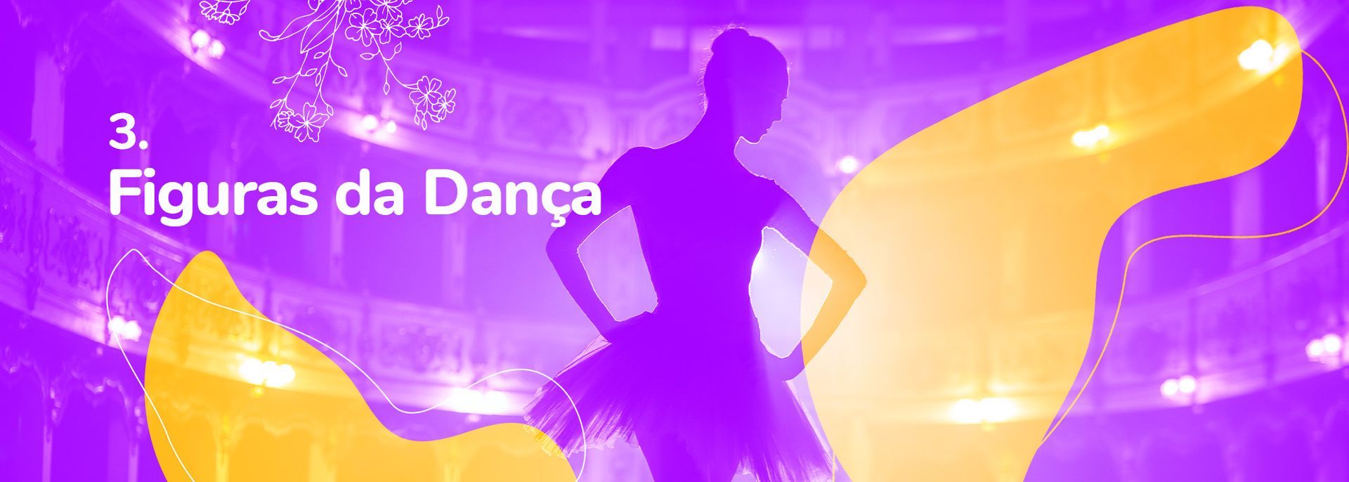 Um fundo roxo com as palavras figuras da dança nele