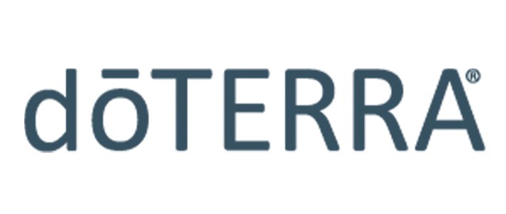 Um logotipo da doterra é mostrado em um fundo branco.