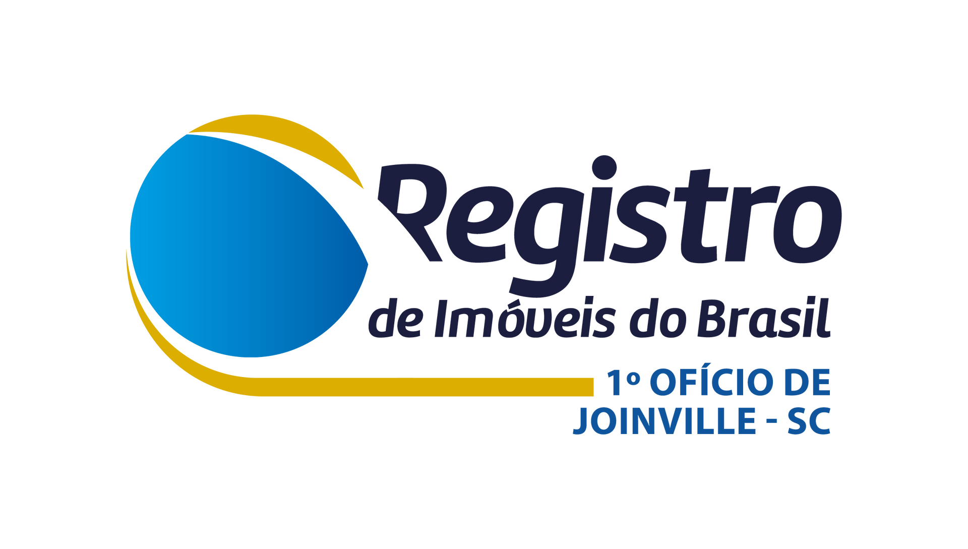 The logo for registro de imoveis joinville is black and white.