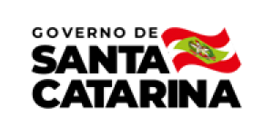 The logo for governo de santa catarina has a flag on it.