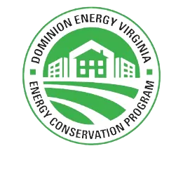 The logo for the dominion energy conservation program in virginia