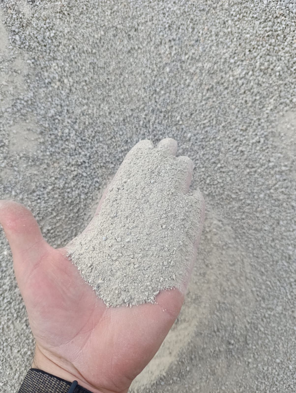 Sendero de tierra compactada  que atraviesa una zona boscosa, de color marrón con un borde de grava.