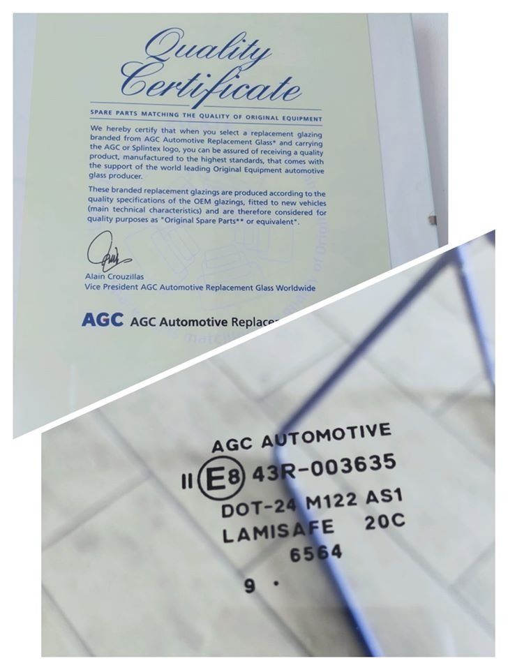 vetri auto di qualità certificata