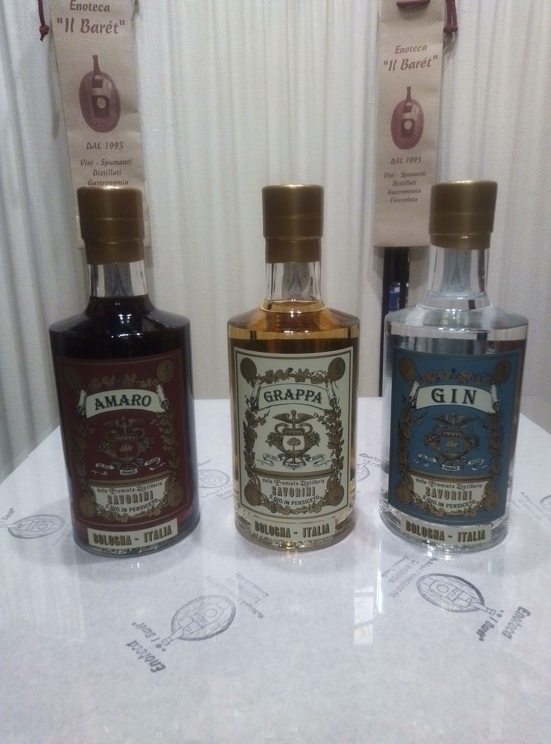 amaro, grappa e gin