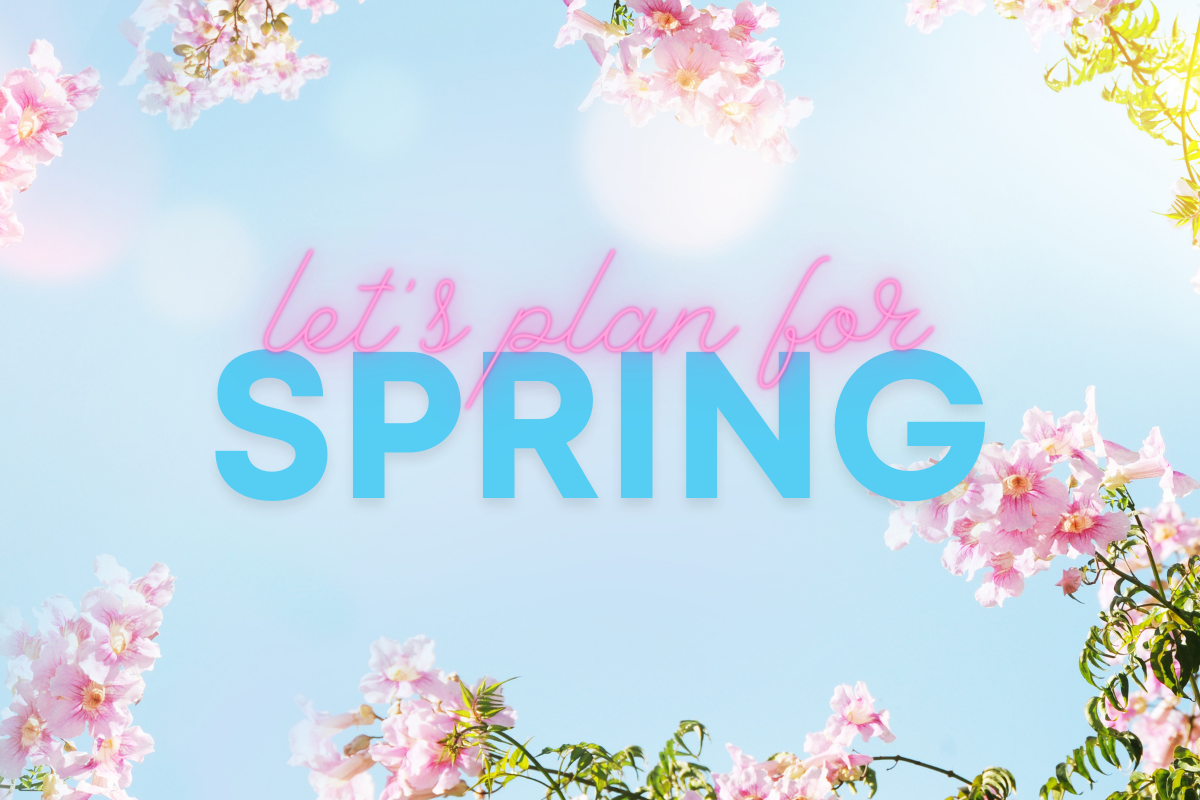 Let's plan for spring floral background