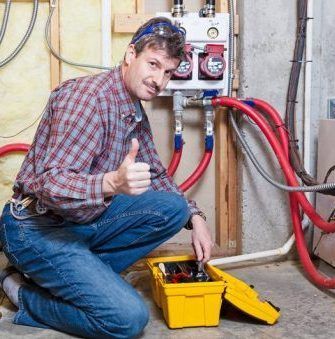 A professional HVAC technician 