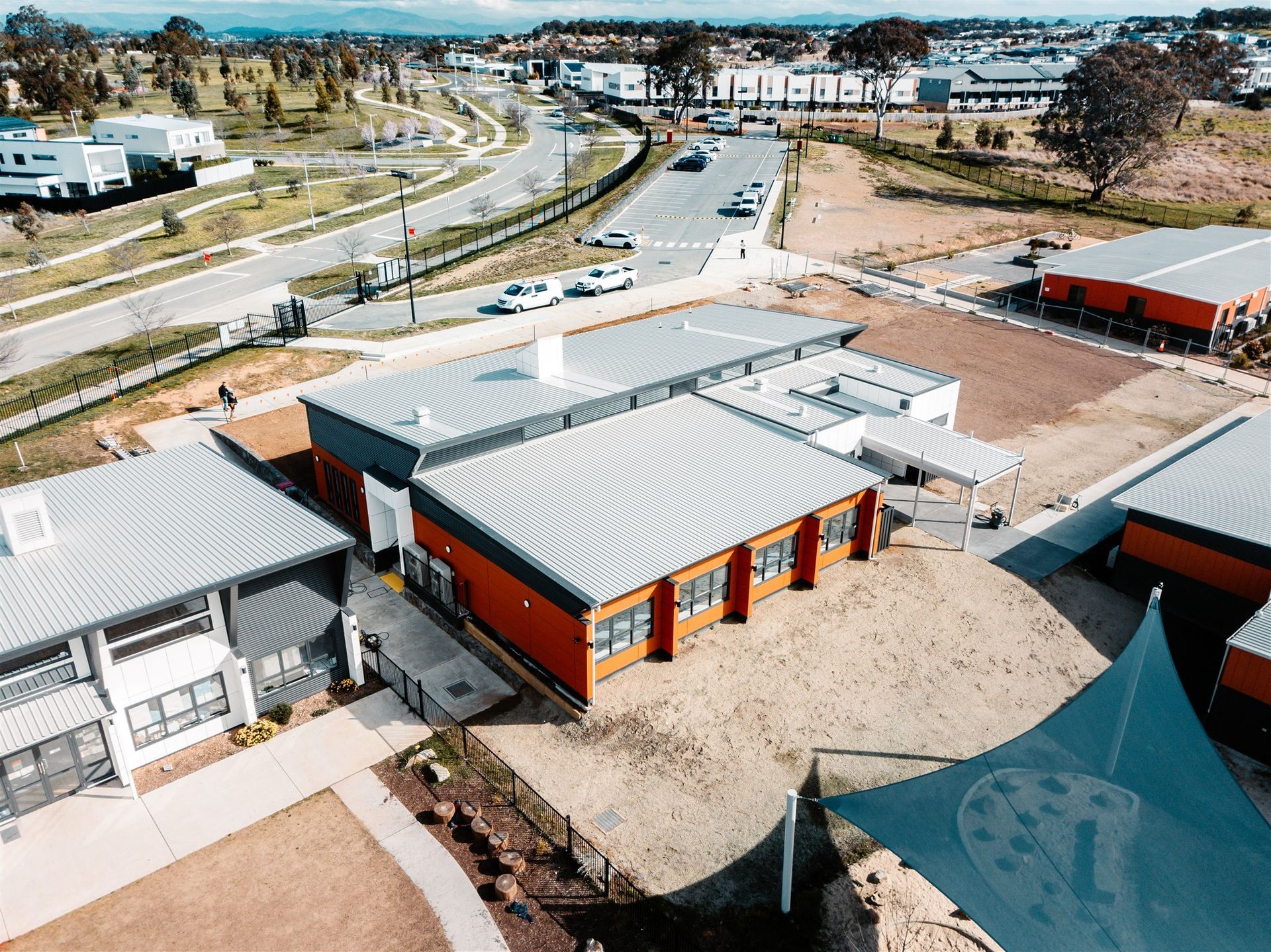 An Aerial View of a Building in a Residential Area — Moltus Construction in Braddon,  ACT