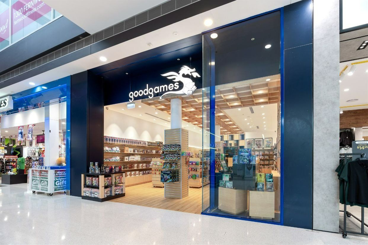 A retail game store shop front — Moltus Construction in Brisbane, QLD