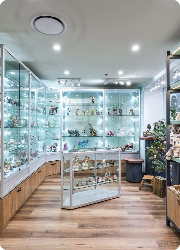 A Room Filled With Lots of Shelves and Display Cases — Moltus Construction in Braddon,  ACT