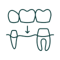 A tooth with a checkmark icon, indicating dental health and approval.