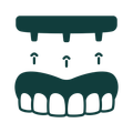 A tooth with a checkmark icon, indicating dental health and approval.